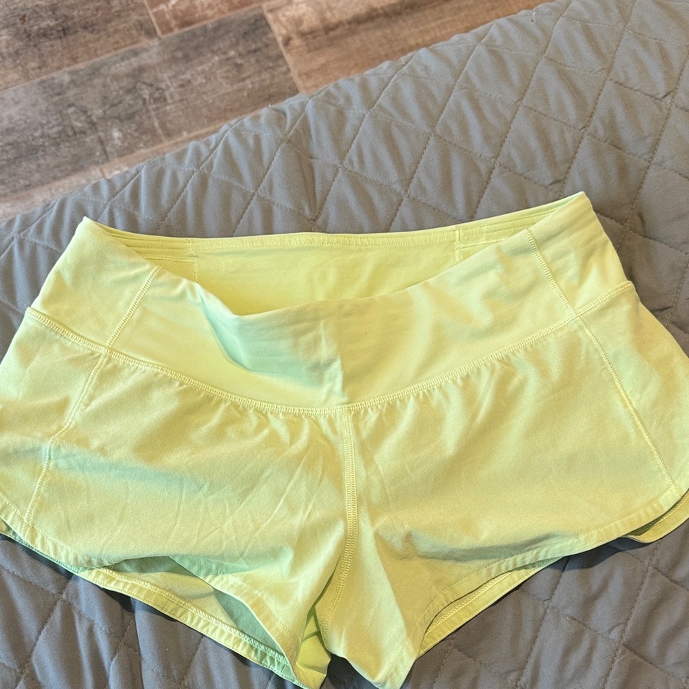 Lululemon Athletica Light Green Women's Athletic Shorts